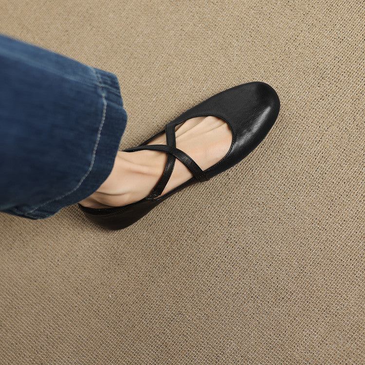 Zeor Genuine Leather Flats