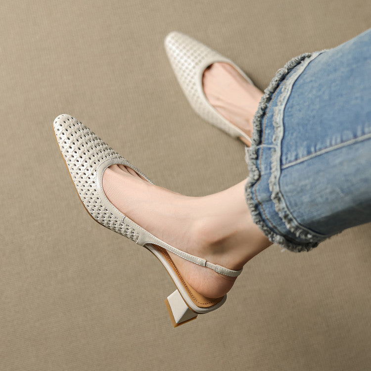 Aden Genuine Leather Slingbacks