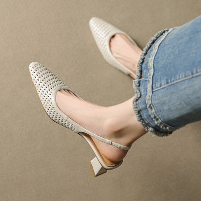 Aden Genuine Leather Slingbacks