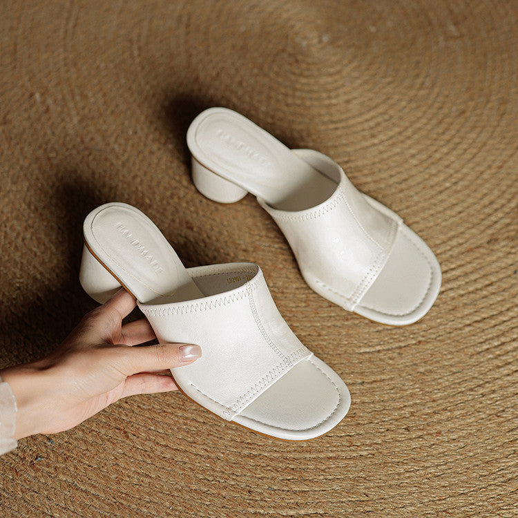 Amira Genuine Leather Mules