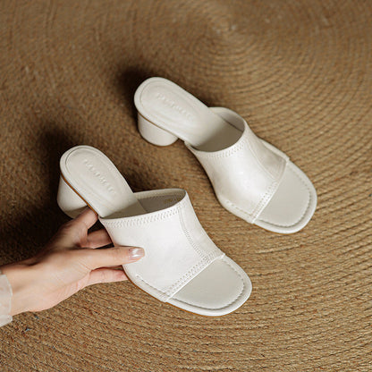 Amira Genuine Leather Mules