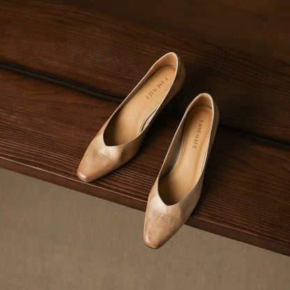 Milla Genuine Leather Heels