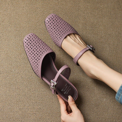Nilda Genuine Leather Mules