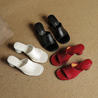 Amira Genuine Leather Mules