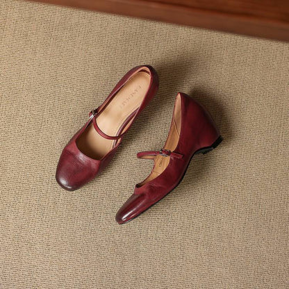 Deyra Genuine Leather Pumps
