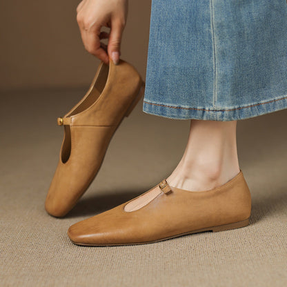 Elspeth | High-Vamp Mary Jane Flat