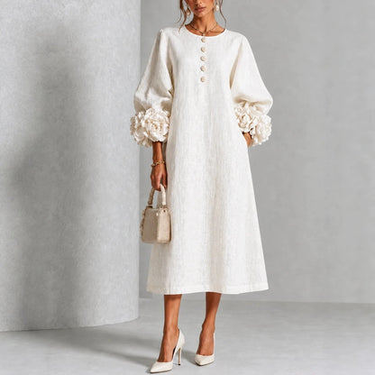 LILIANA | ELEGANT FLORAL MIDI DRESS
