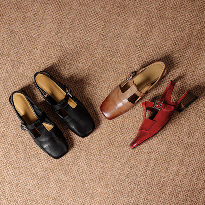 Varetta Genuine Leather Heels