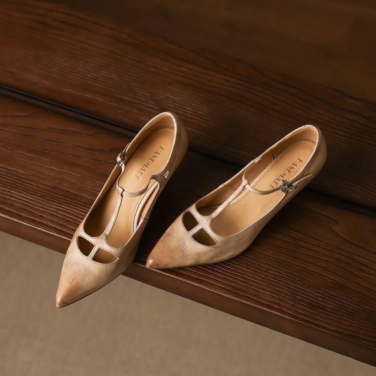 Lucia Genuine Leather Heels