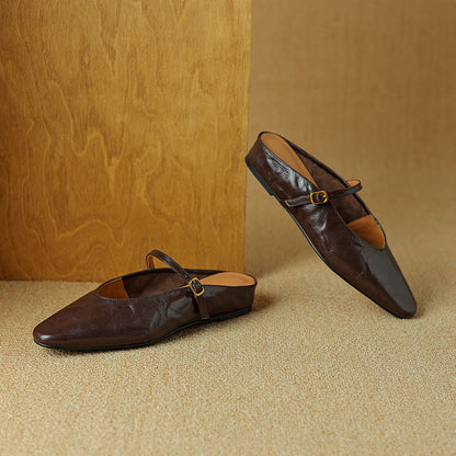 Elzor Genuine Leather Mules