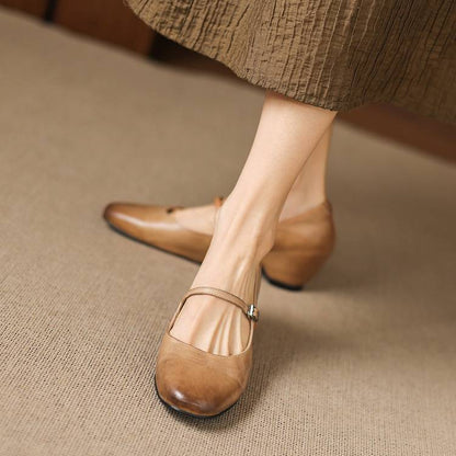 Deyra Genuine Leather Pumps