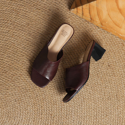 Lomar Genuine Leather Mules