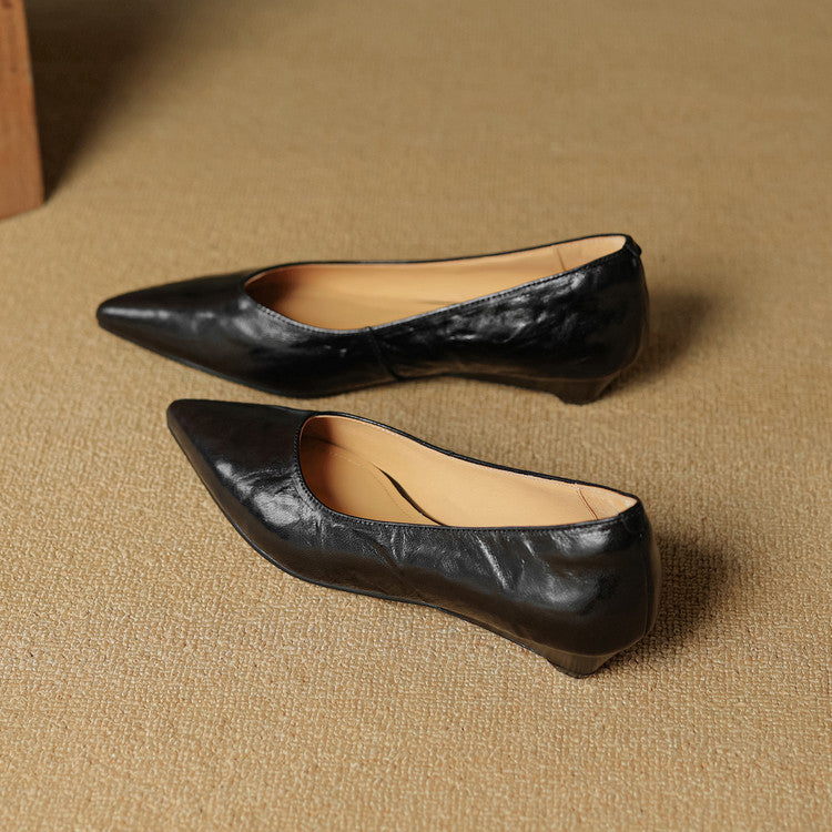 Fauna Genuine Leather Flats