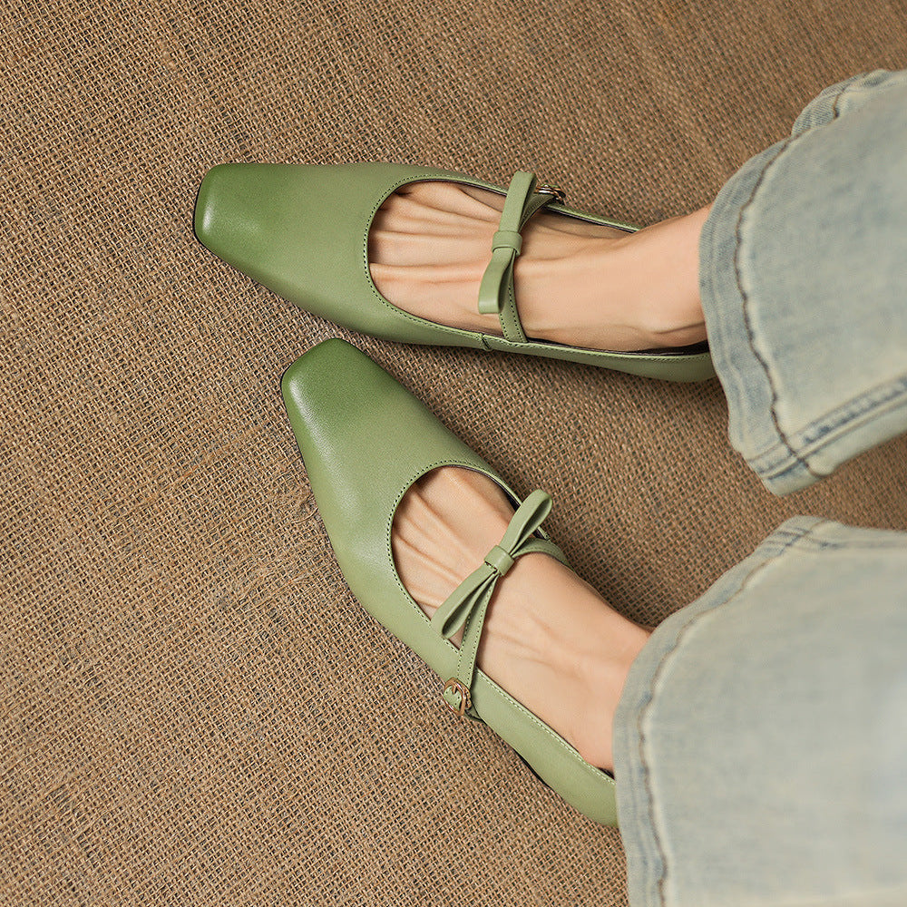 Dalia Genuine Leather Mary Jane Heels