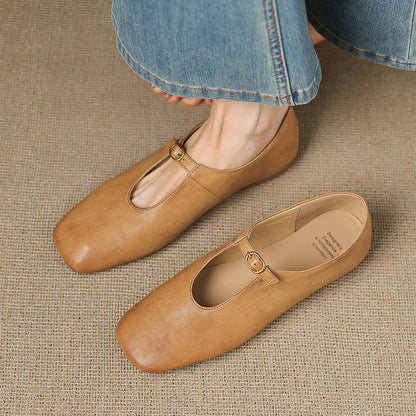 Elspeth | High-Vamp Mary Jane Flat