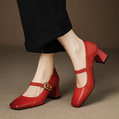 Luna Genuine Leather Heels