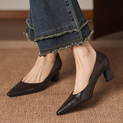 Lorvane Genuine Leather Heels