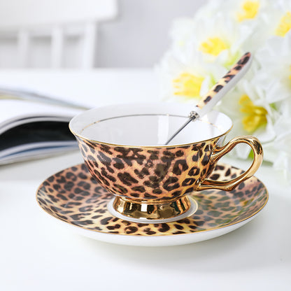 Luxury Leopard Tea Cup Set