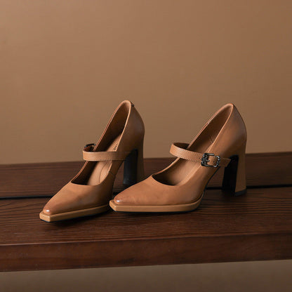 Clara Genuine Leather Heels