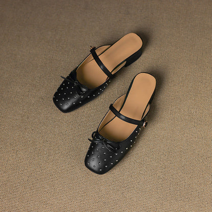 Belle Genuine Leather Mules