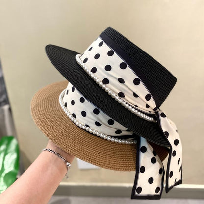 Polka Dot Pearl Sunhat