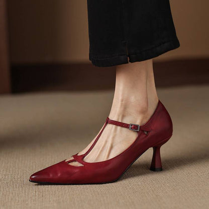 Lucia Genuine Leather Heels