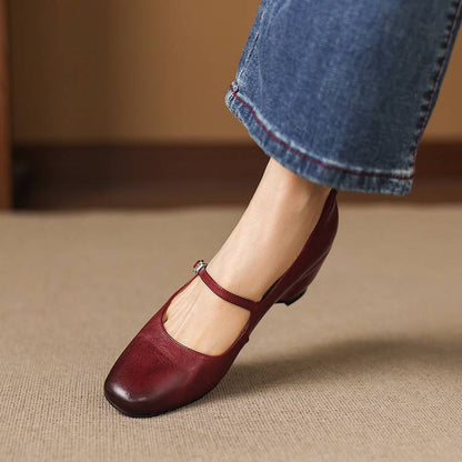 Deyra Genuine Leather Pumps