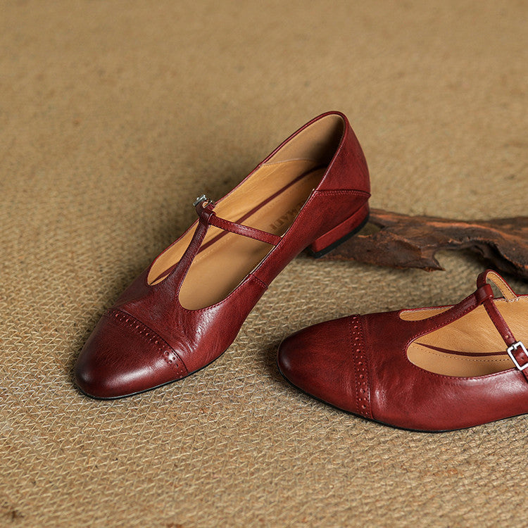 Genuine Leather Flats