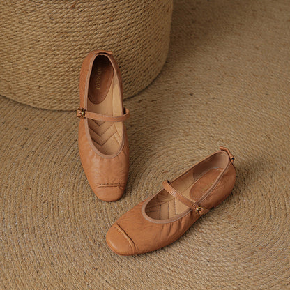 Wani Leather Flats