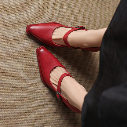 Clara Genuine Leather Heels