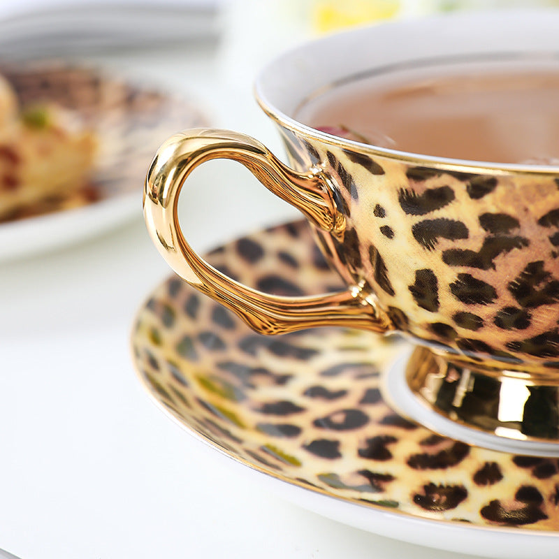 Luxury Leopard Tea Cup Set