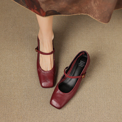Lizel Genuine Leather Heels