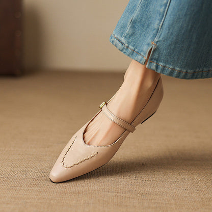 Syla Genuine Leather Flats