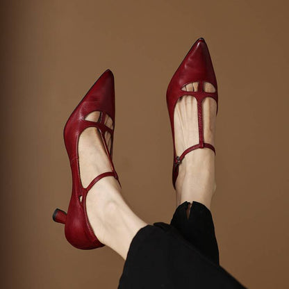 Lucia Genuine Leather Heels