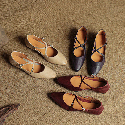 Lorne Genuine Leather Flats
