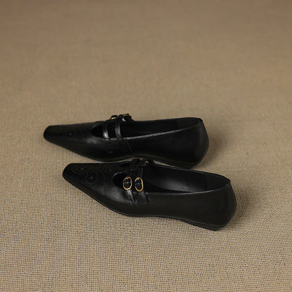 Ceyla | Brogued Double-Strap Mary Jane Flat