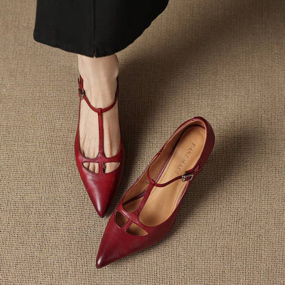 Lucia Genuine Leather Heels
