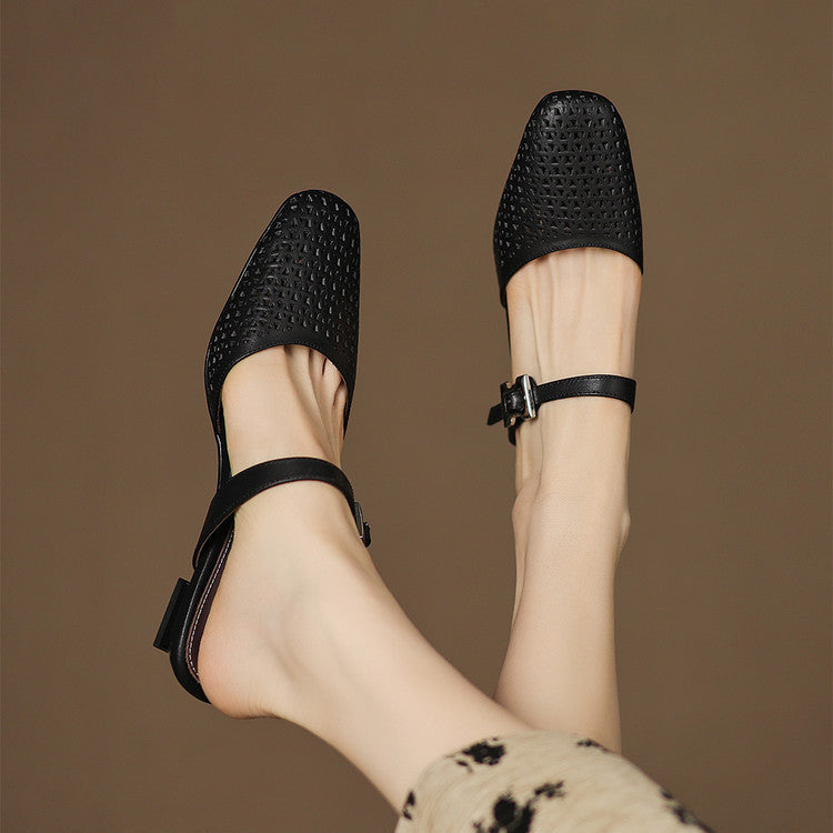 Nilda Genuine Leather Mules