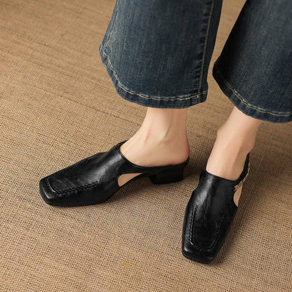 Nella Leather Mules