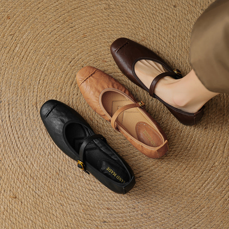 Wani Leather Flats