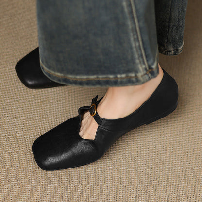 Elspeth | High-Vamp Mary Jane Flat