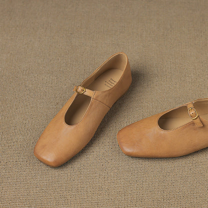 Elspeth | High-Vamp Mary Jane Flat