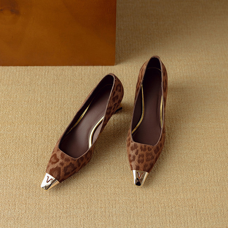 Alesia Genuine Leather Heels