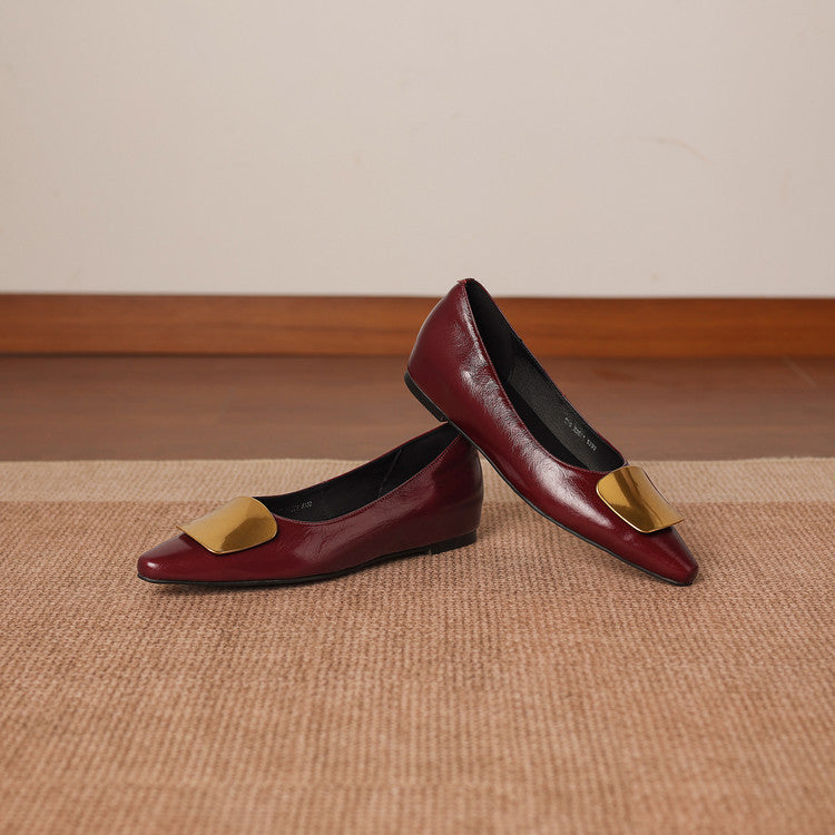 Lorea Genuine Leather Flats