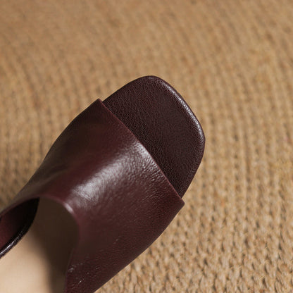 Lomar Genuine Leather Mules