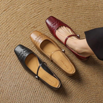 Verity | Square-Toe Mary Jane Flat