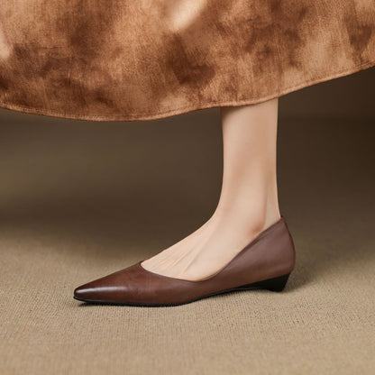Meya Genuine Leather Flats