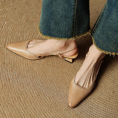 Tessia Genuine Leather Heels