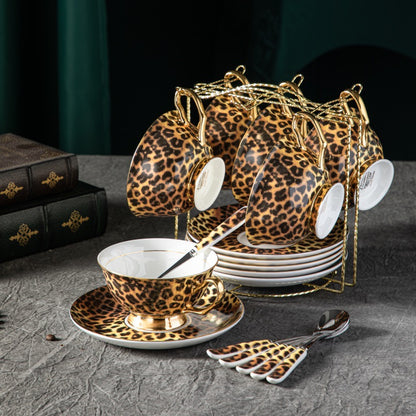 Luxury Leopard Tea Cup Set