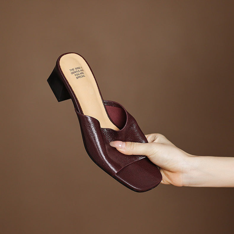Lomar Genuine Leather Mules